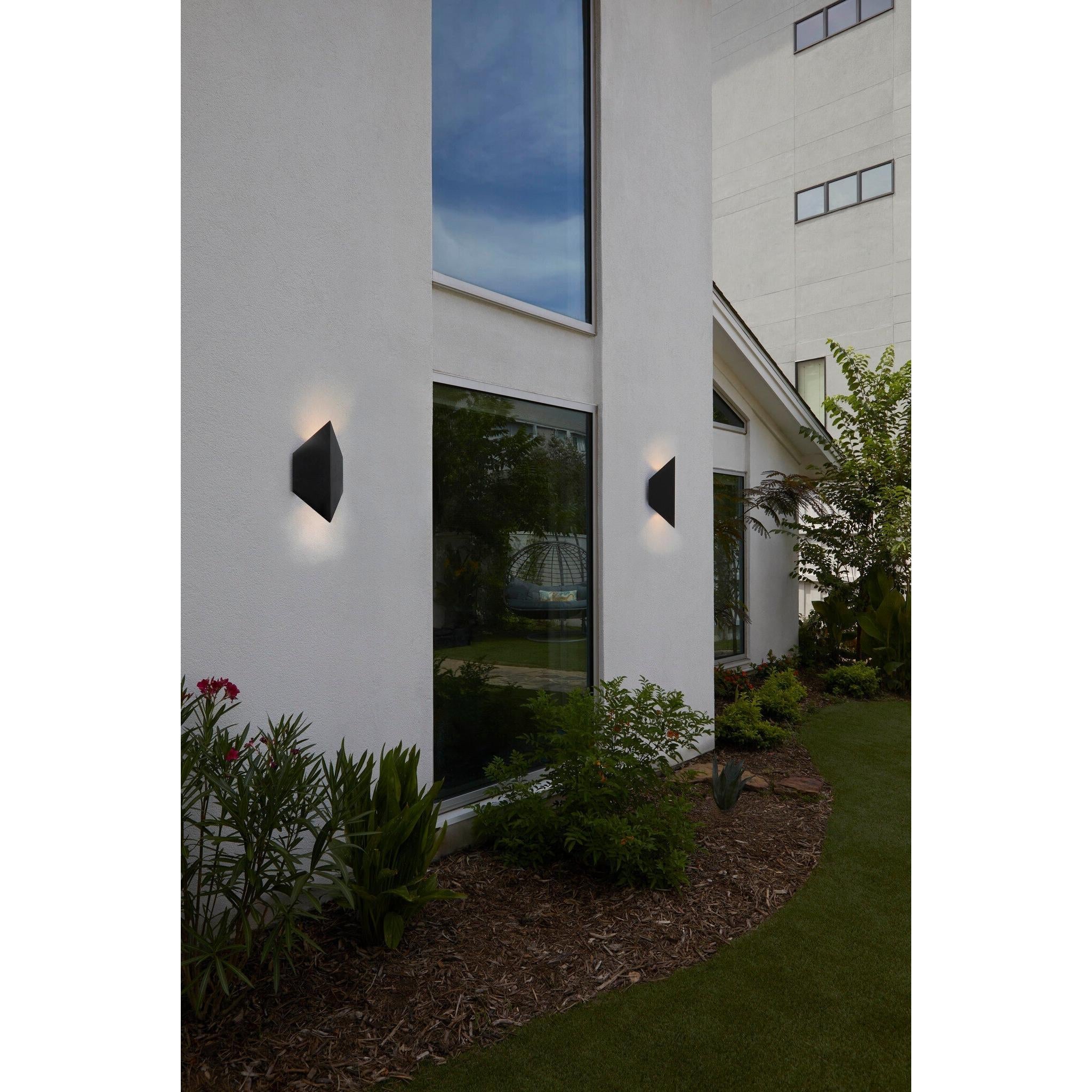 Oxygen MOTTO 3-729-15 Outdoor Coastal Grade Wet Rated LED Wall Sconce Light Fixture - Black