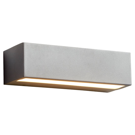 Oxygen Maia 3-740-16 Outdoor Bi Directional Wall Sconce 10 Inch White Lens 3000K Modern - Grey