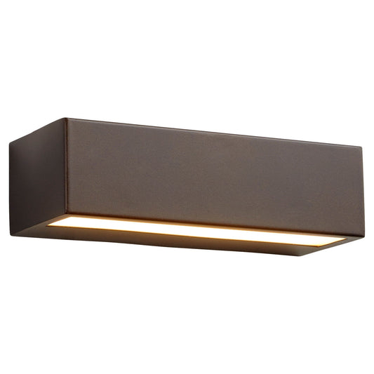 Oxygen Maia 3-740-22 Outdoor Bi Directional Wall Sconce 10 Inch White Lens 3000K Modern- Oiled Bronze