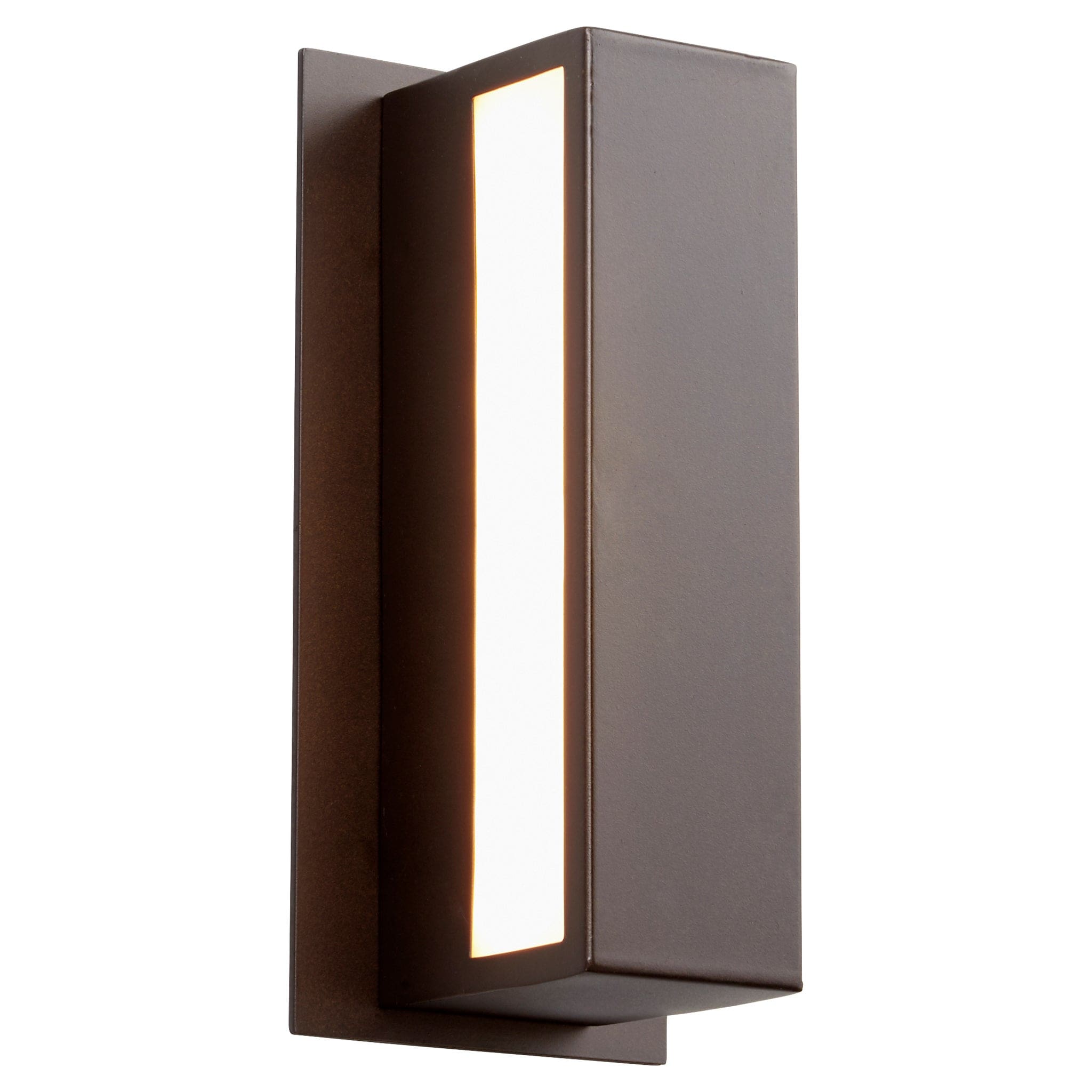 Oxygen Maia 3-740-22 Outdoor Bi Directional Wall Sconce 10 Inch White Lens 3000K Modern- Oiled Bronze