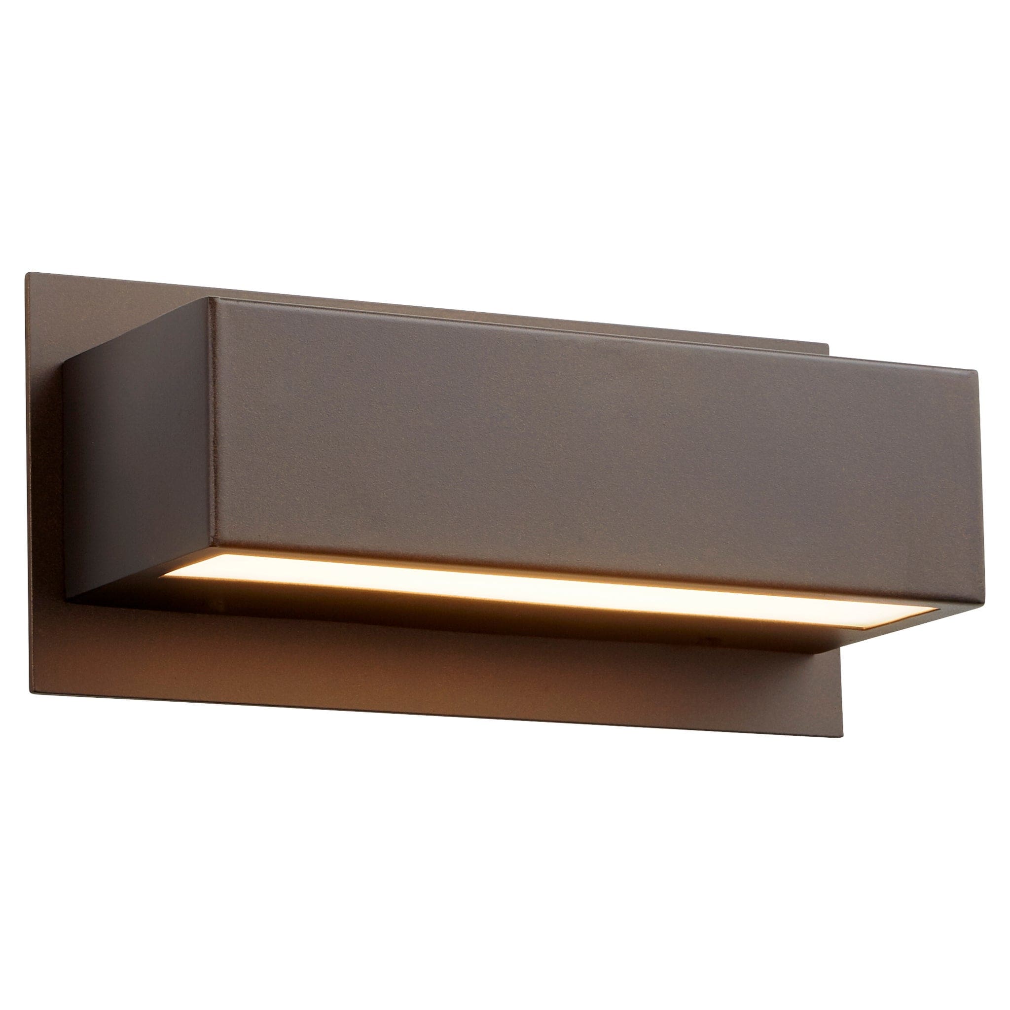 Oxygen Maia 3-740-22 Outdoor Bi Directional Wall Sconce 10 Inch White Lens 3000K Modern- Oiled Bronze