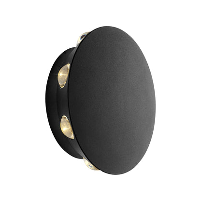 Oxygen Rickie 3-747-15 Round Outdoor LED Wall Light Sconce 6 inch 3000K - Black