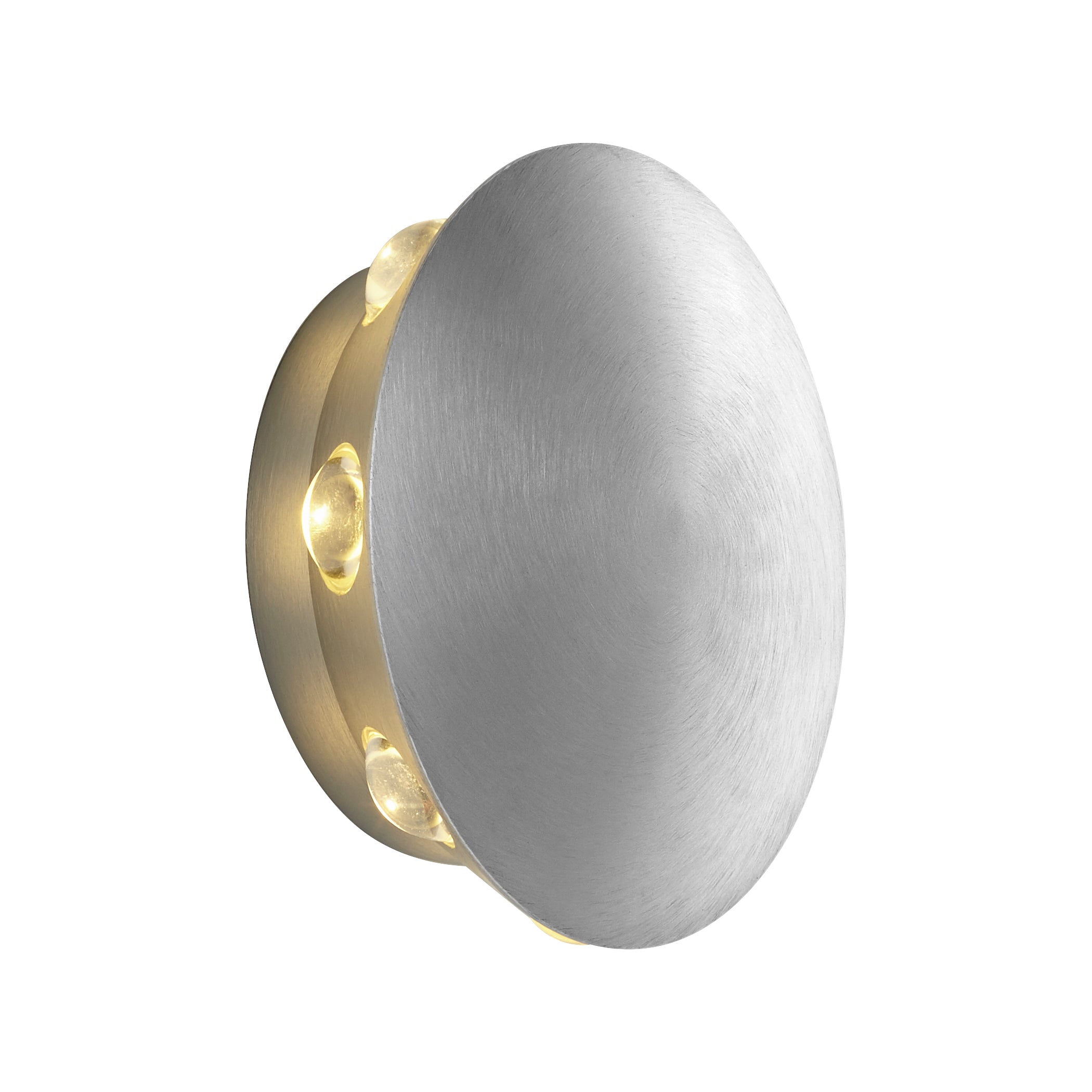 Oxygen Rickie 3-747-16 Round Outdoor LED Wall Light Sconce 6 inch 3000K - Brushed Aluminum