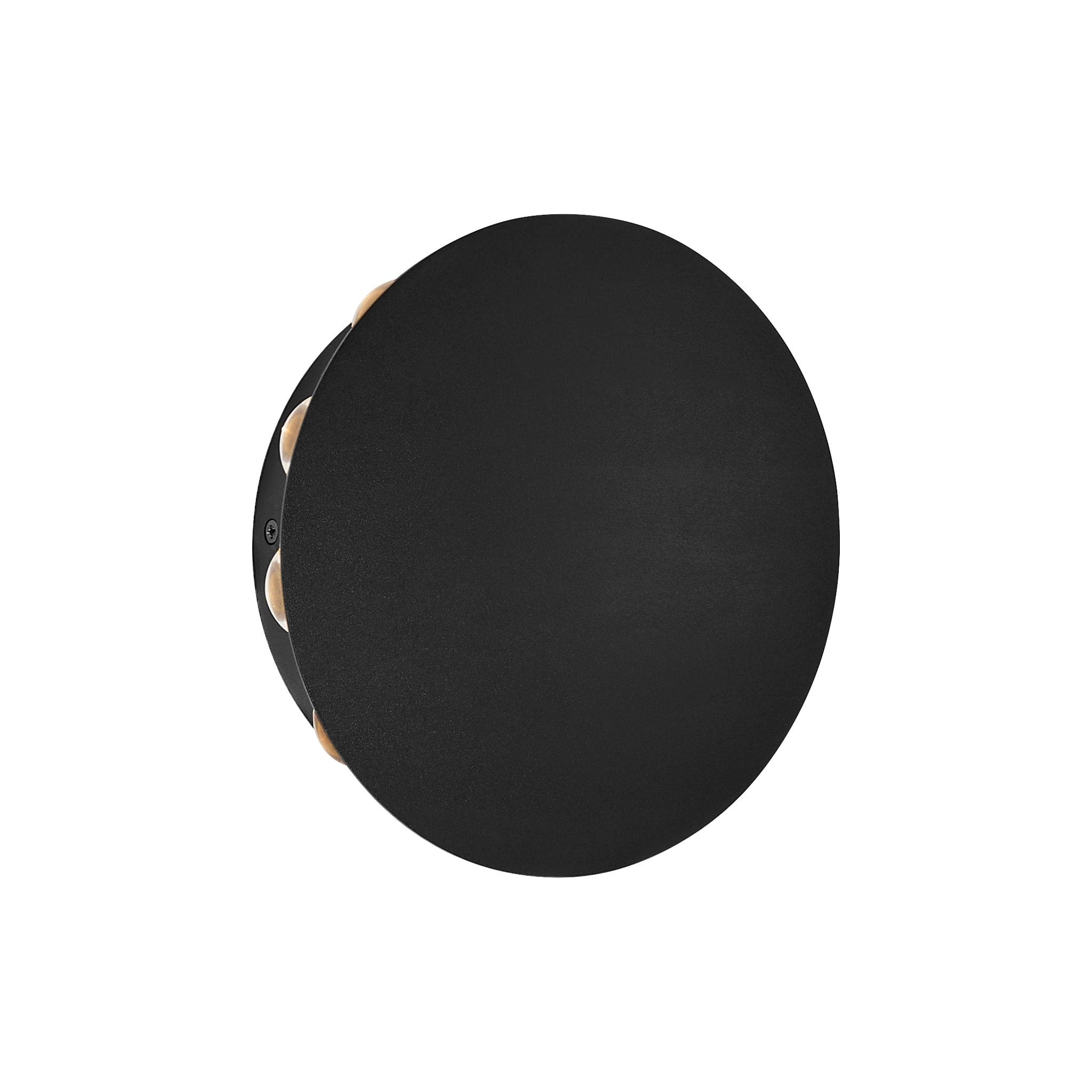 Oxygen Lighting Rickie 3-765-15 Round Outdoor LED Wall Light Sconce 8 inch 3000K - Black