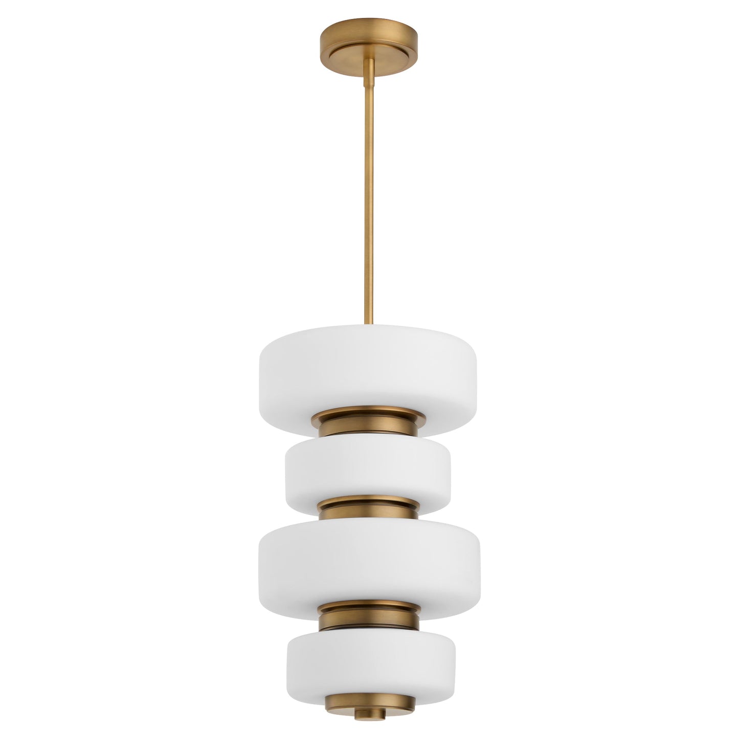 Oxygen Lighting Favo 3-81-56 Pendant, UL Damp Rated, Brushed Brass