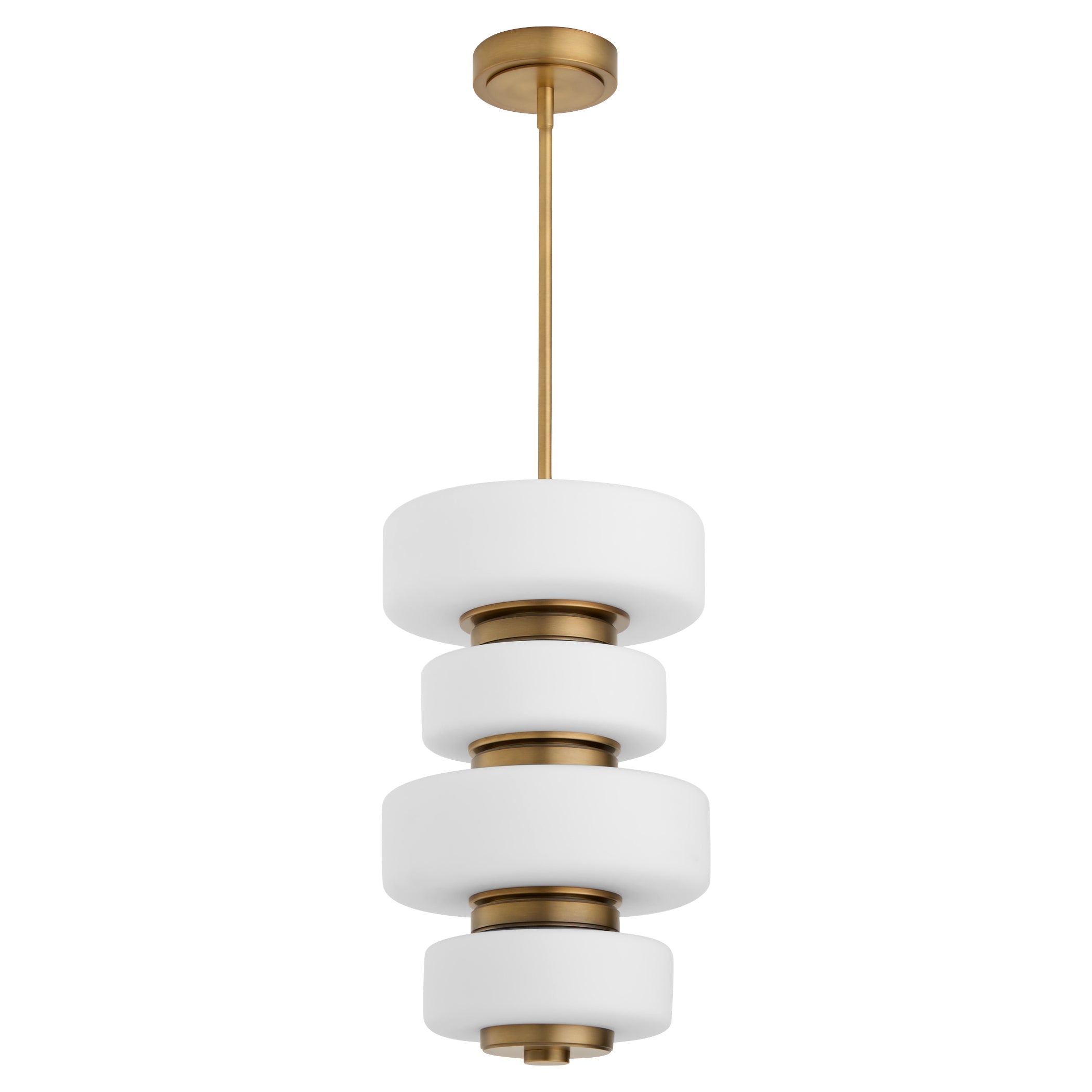 Oxygen Lighting Favo 3-81-56 Pendant, UL Damp Rated, Brushed Brass