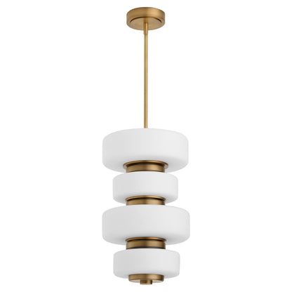 Oxygen Lighting Favo 3-81-56 Pendant, UL Damp Rated, Brushed Brass