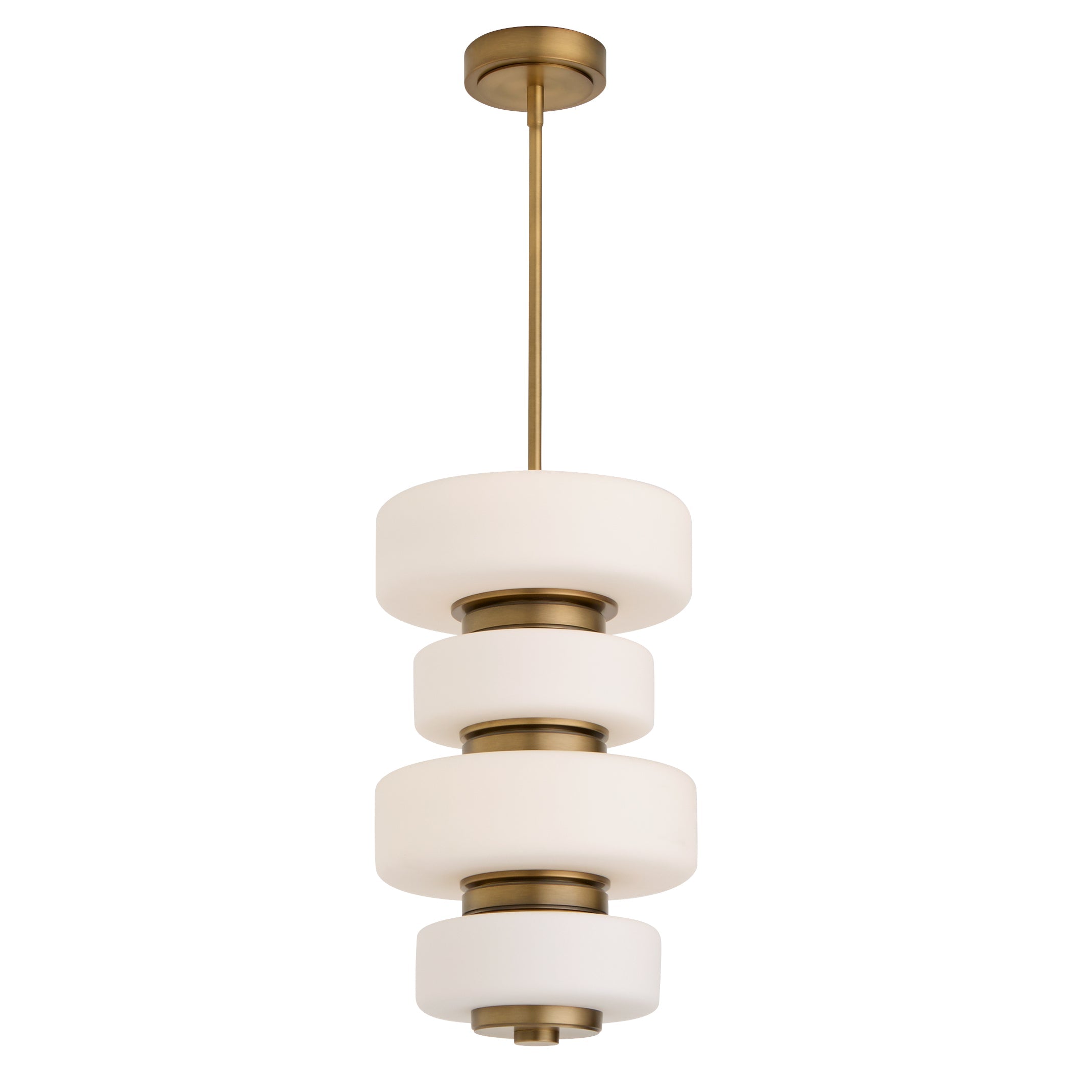Oxygen Lighting Favo 3-81-56 Pendant, UL Damp Rated, Brushed Brass