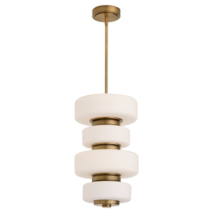 Oxygen Lighting Favo 3-81-56 Pendant, UL Damp Rated, Brushed Brass