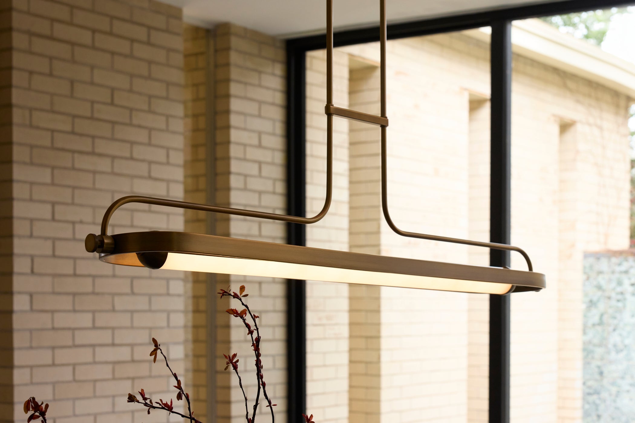 Oxygen Lighting Braem 3-812-56 Chandelier, UL Damp Rated, Brushed Brass