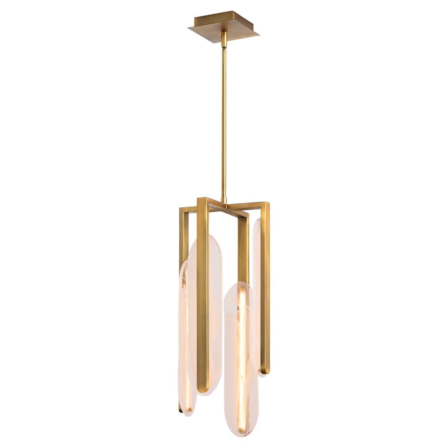 Oxygen Lighting Avian 3-8145-56 Pendant, UL Damp Rated, Brushed Brass