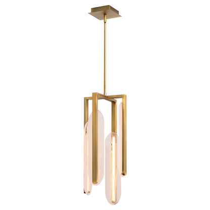 Oxygen Lighting Avian 3-8145-56 Pendant, UL Damp Rated, Brushed Brass