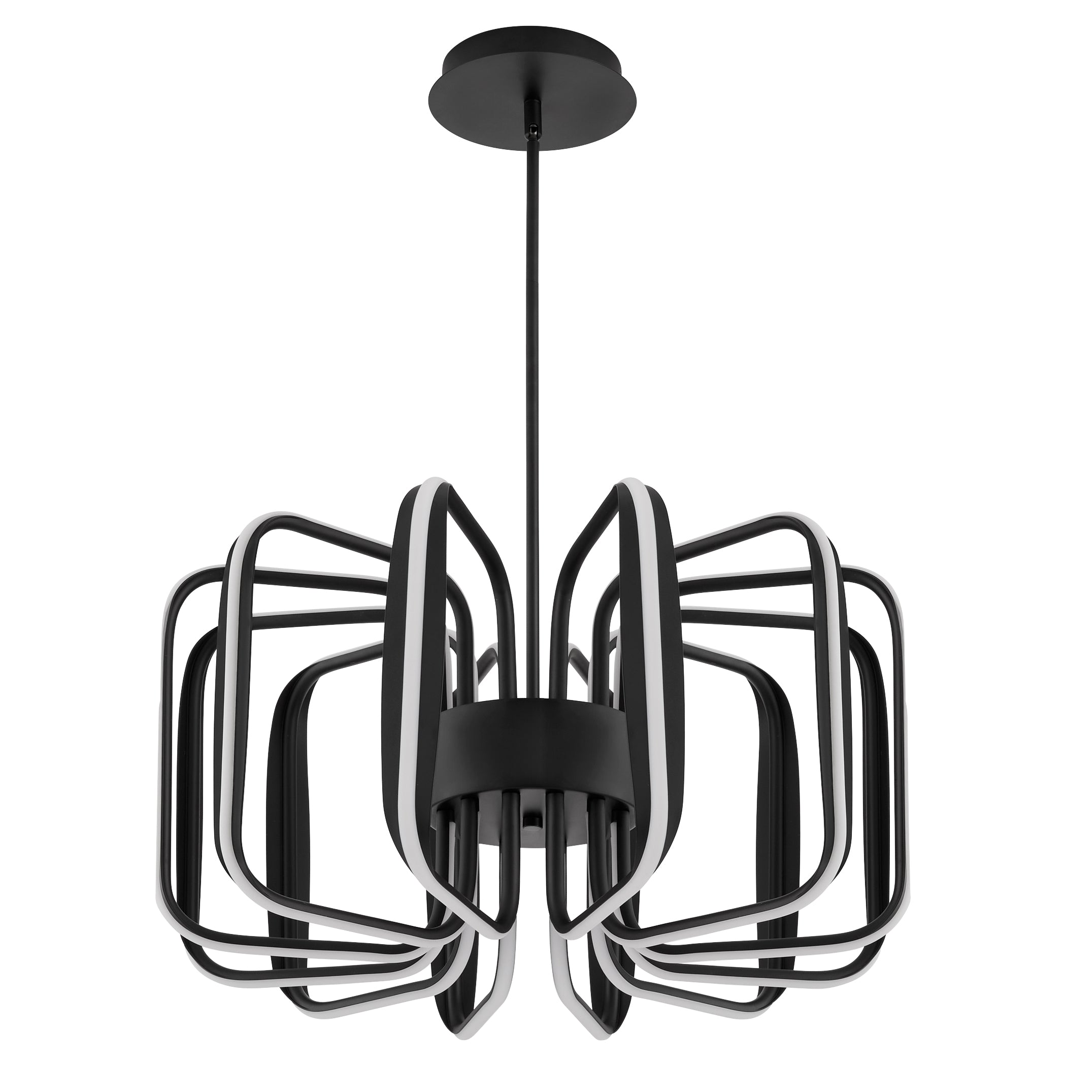 Oxygen Lighting Roto 3-819-15 Pendant, UL Damp Rated, Black
