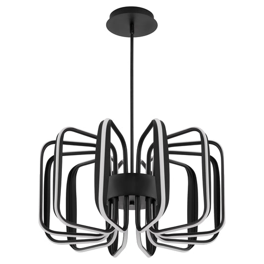 Oxygen Lighting Roto 3-819-15 Pendant, UL Damp Rated, Black