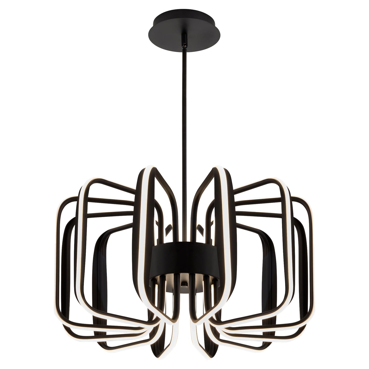 Oxygen Lighting Roto 3-819-15 Pendant, UL Damp Rated, Black