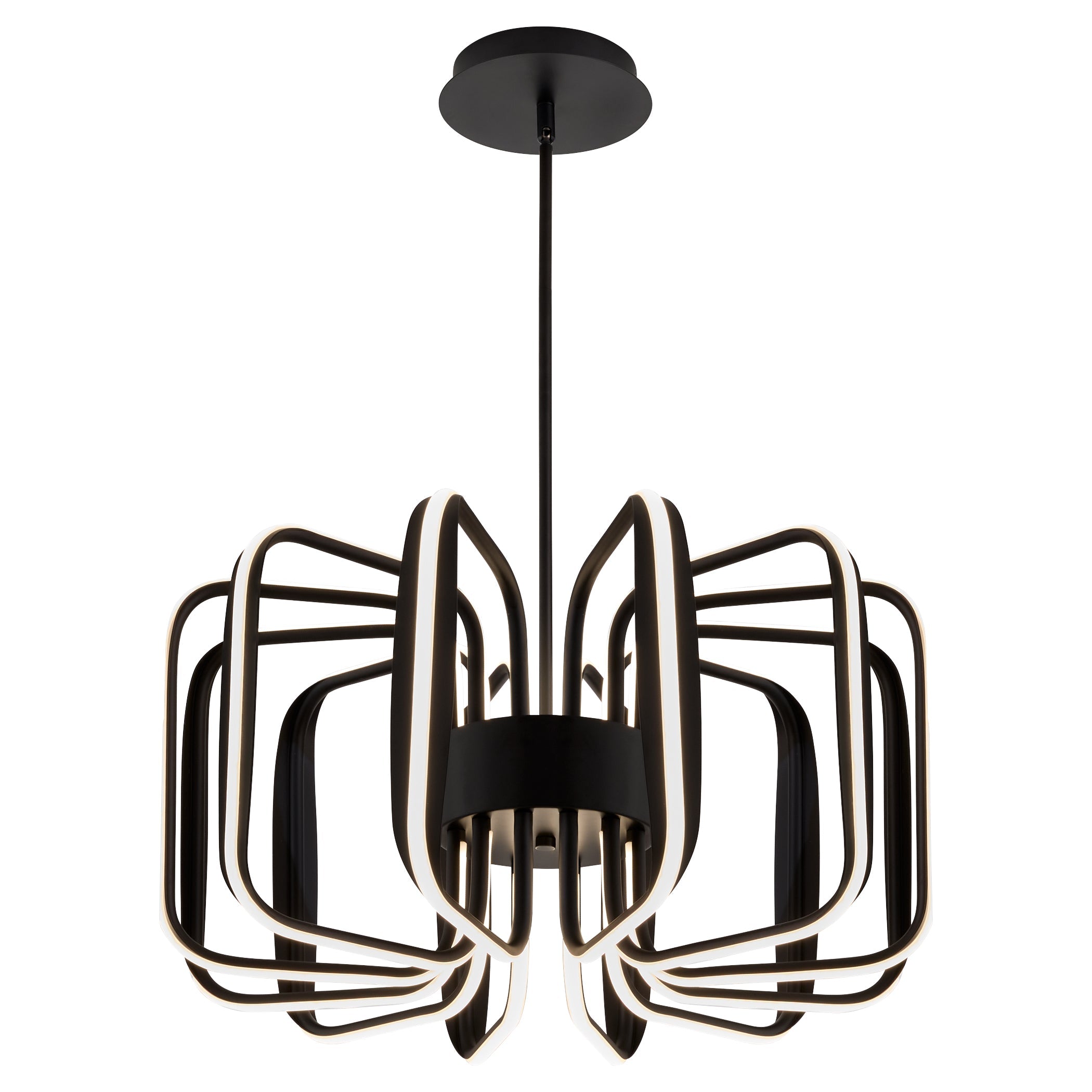 Oxygen Lighting Roto 3-819-15 Pendant, UL Damp Rated, Black