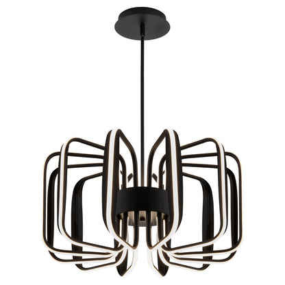 Oxygen Lighting Roto 3-819-15 Pendant, UL Damp Rated, Black