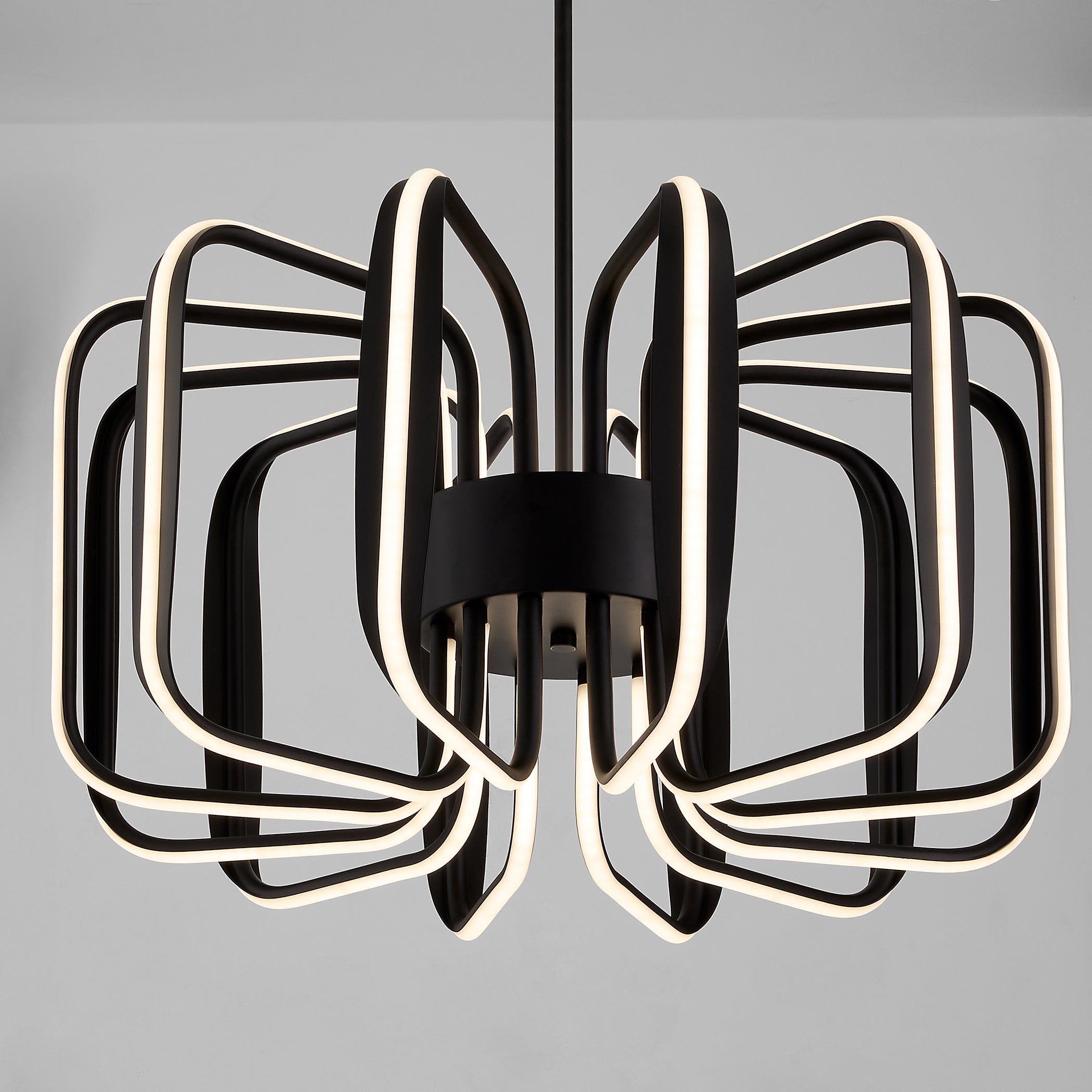 Oxygen Lighting Roto 3-819-15 Pendant, UL Damp Rated, Black