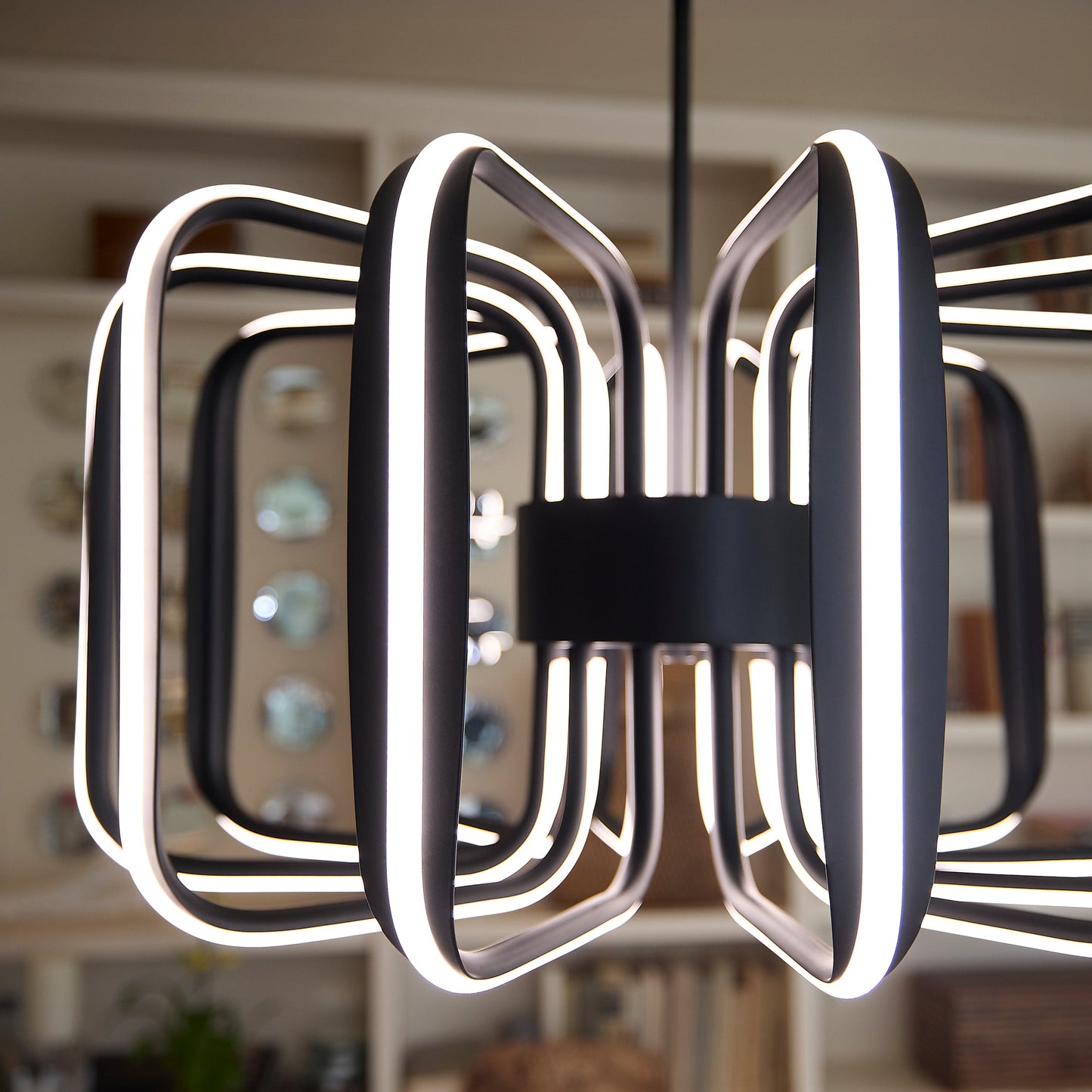 Oxygen Lighting Roto 3-819-15 Pendant, UL Damp Rated, Black