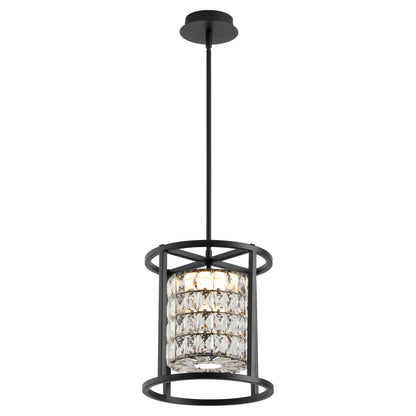 Oxygen Lighting ELAN 3-877-15 Pendant Light Fixture 12 inch CCT Selectable - Black