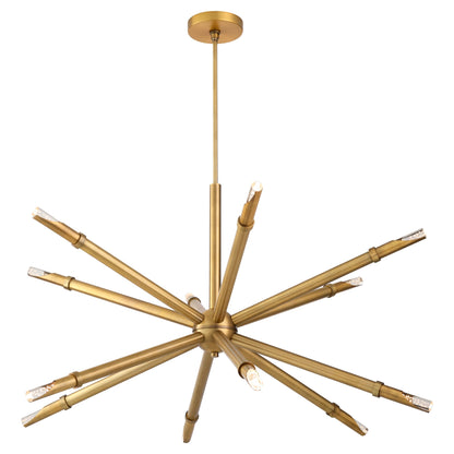 Oxygen Lighting Ionis 3-878-56 Pendant, UL Damp Rated, Brushed Brass