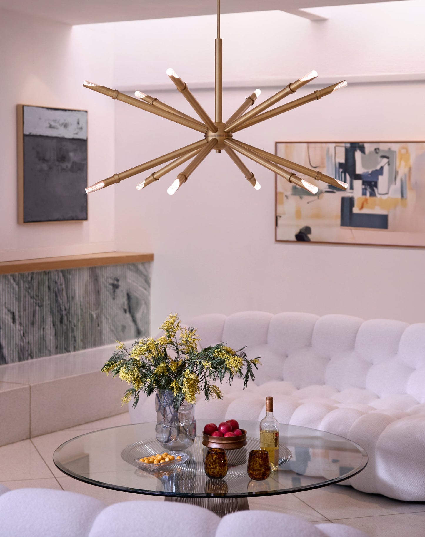 Oxygen Lighting Ionis 3-878-56 Pendant, UL Damp Rated, Brushed Brass