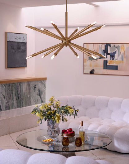Oxygen Lighting Ionis 3-878-56 Pendant, UL Damp Rated, Brushed Brass
