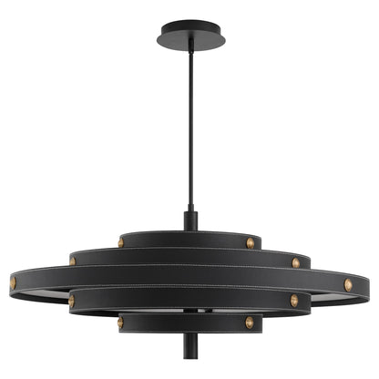 Oxygen Lighting Borealis 3-892-15 Pendant, UL Damp Rated, Black