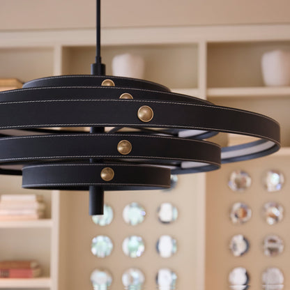 Oxygen Lighting Borealis 3-892-15 Pendant, UL Damp Rated, Black