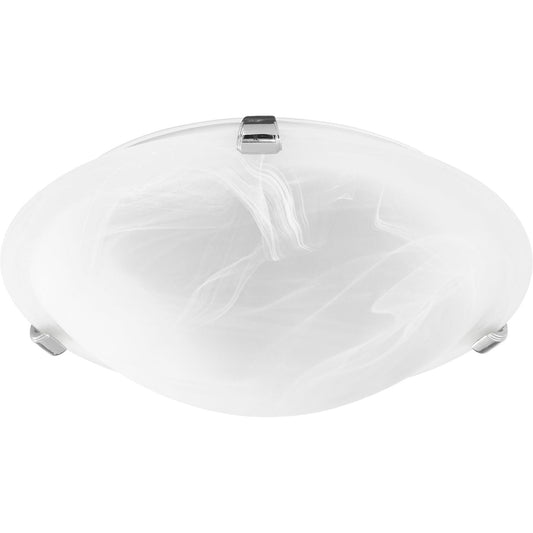 Quorum 3000-12-62 Ceiling Mount - Polished Nickel W/ Faux Alabaster