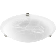 Quorum 3000-16-62 Ceiling Mount - Polished Nickel W/ Faux Alabaster