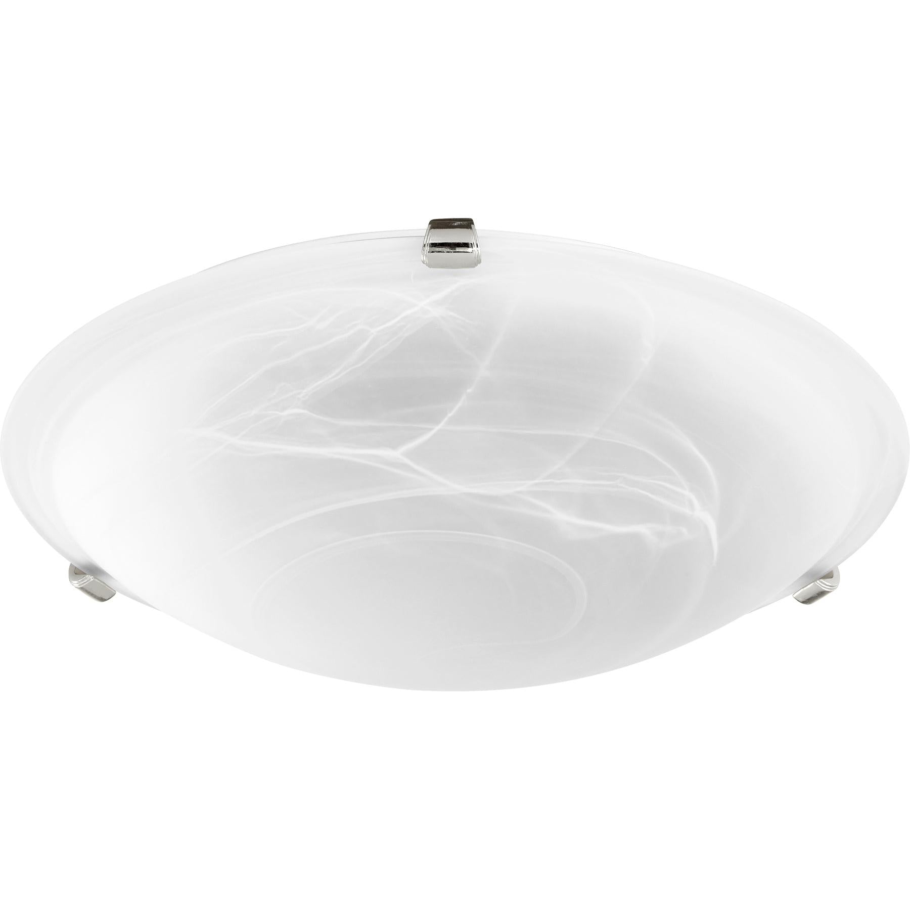 Quorum 3000-16-62 Ceiling Mount - Polished Nickel W/ Faux Alabaster