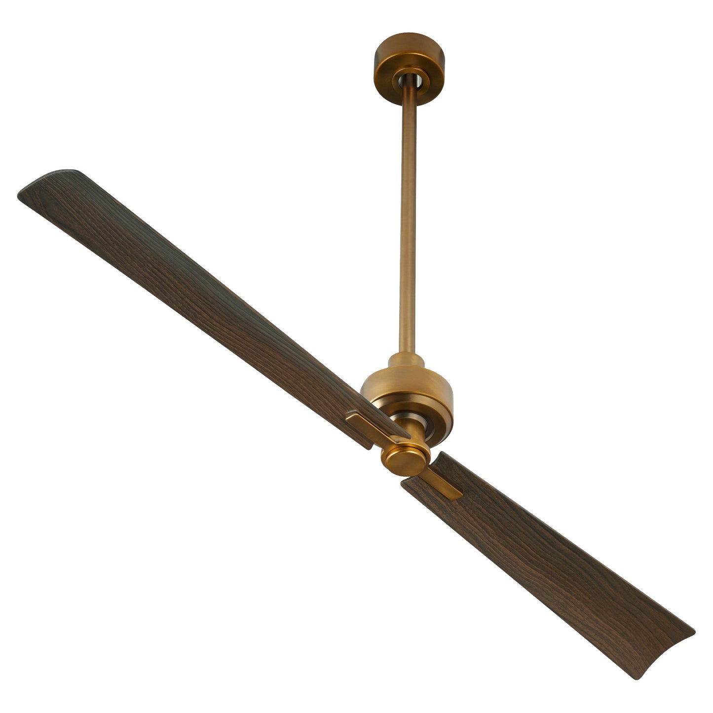 Quorum 30562-47 Patio Fan, UL Damp Rated, Brushed Brass