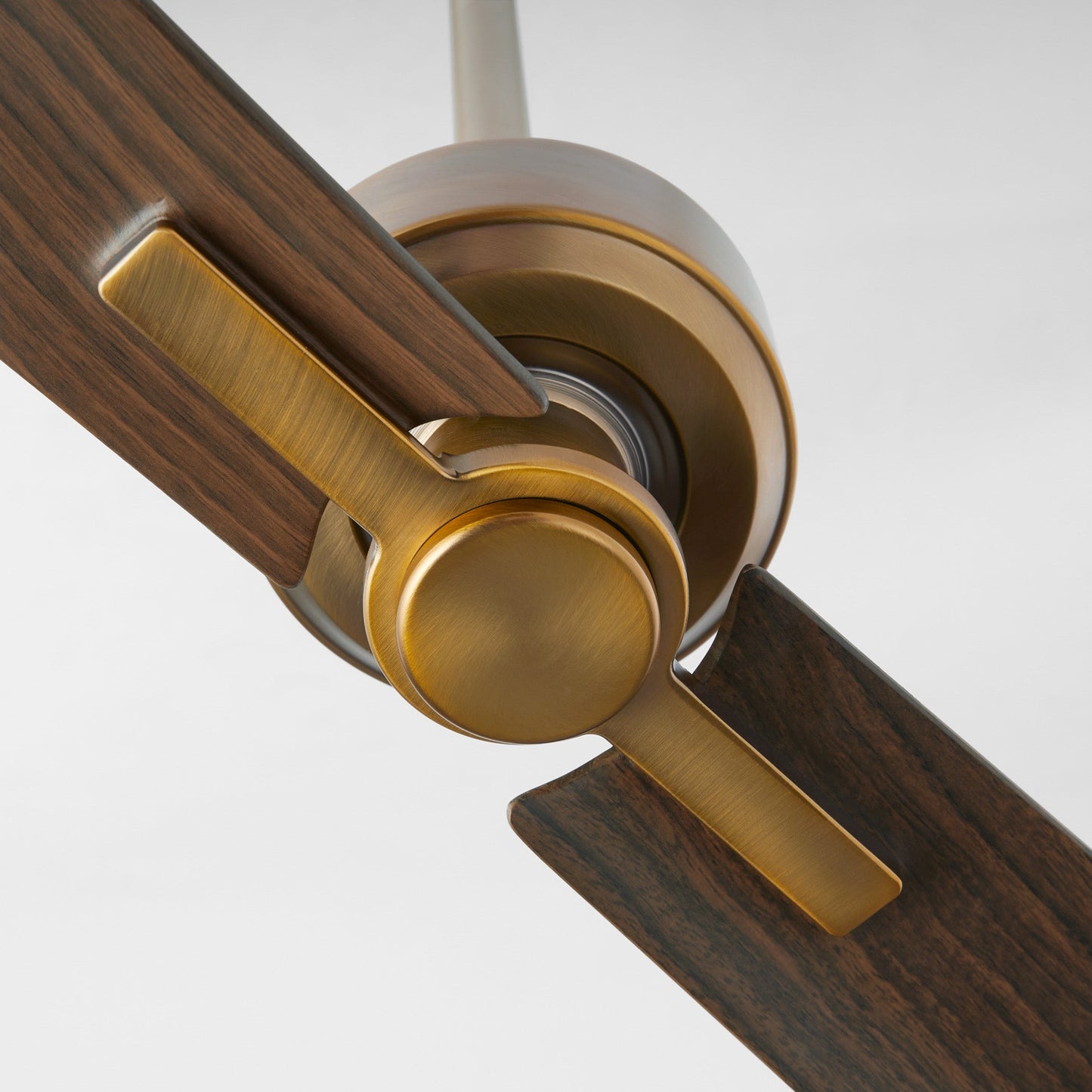Quorum 30562-47 Patio Fan, UL Damp Rated, Brushed Brass