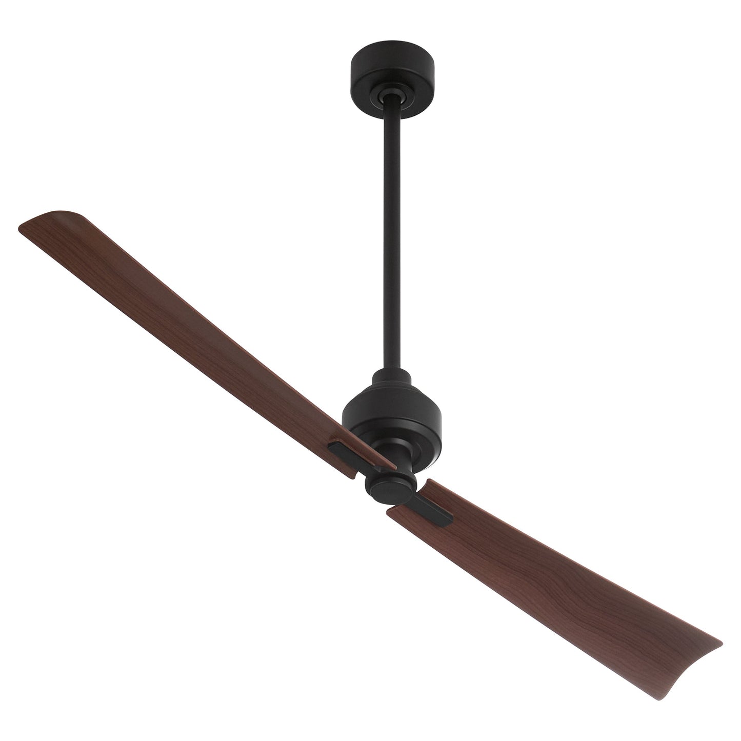 Quorum Twain 30562-59 Patio Fan, UL Damp Rated, Matte Black