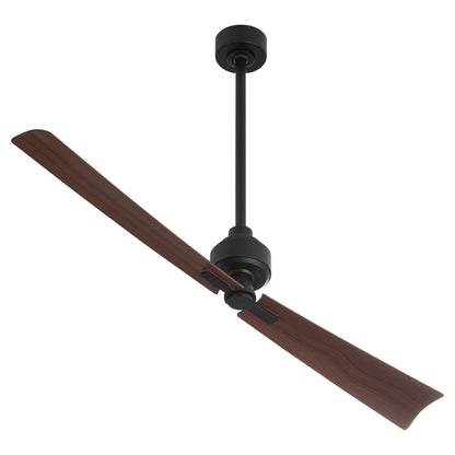 Quorum Twain 30562-59 Patio Fan, UL Damp Rated, Matte Black