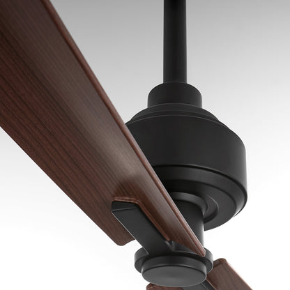 Quorum Twain 30562-59 Patio Fan, UL Damp Rated, Matte Black