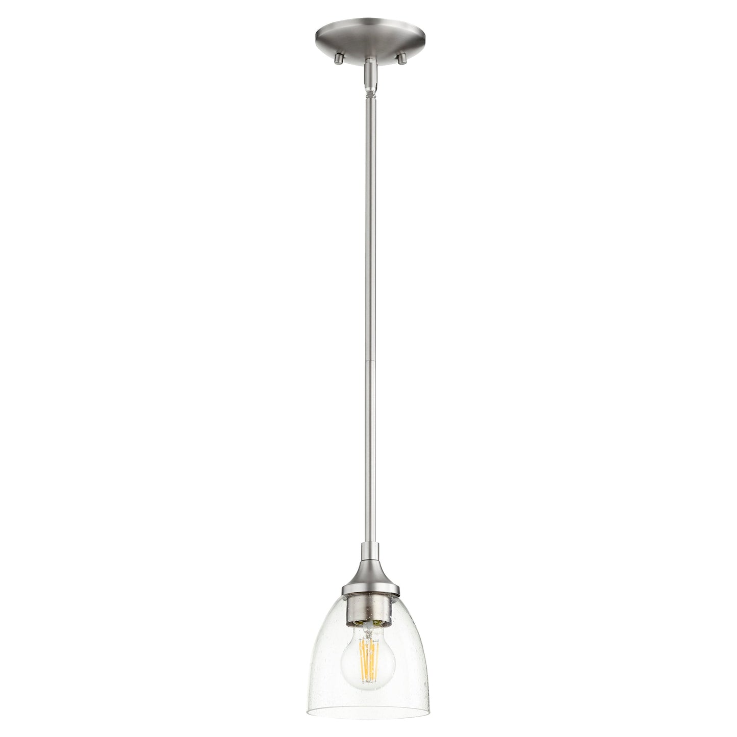 Quorum Enclave 3059-265 Pendant - Satin Nickel W/ Clear/seeded