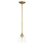 Quorum Enclave 3059-280 Pendant - Aged Brass W/ Clear/seeded