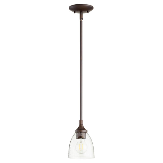 Quorum Enclave 3059-286 Pendant - Oiled Bronze W/ Clear/seeded