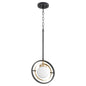 Quorum Nimbus 306-6980 Pendant - Textured Black W/ Aged Brass