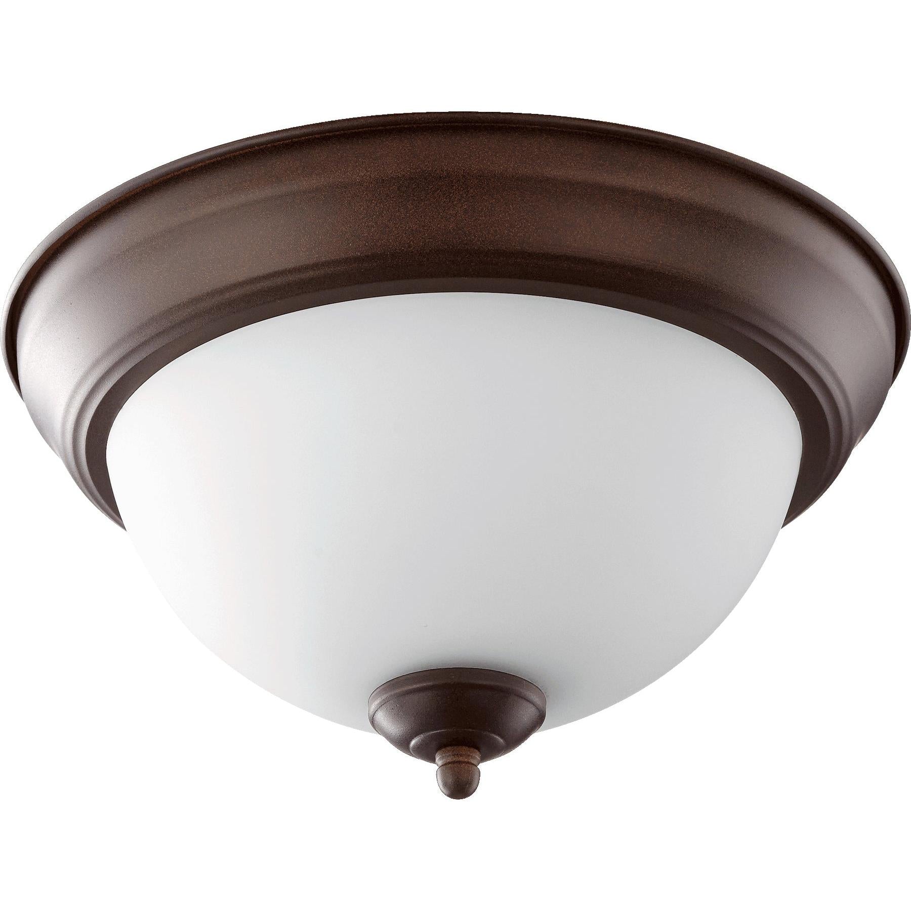 Quorum 3063-11-86 Ceiling Mount - Oiled Bronze W/ Satin Opal