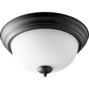 Quorum 3063-13-69 Ceiling Mount - Textured Black W/ Satin Opal