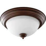 Quorum 3063-13-86 Ceiling Mount - Oiled Bronze W/ Satin Opal