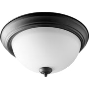 Quorum 3063-15-69 Ceiling Mount - Textured Black W/ Satin Opal