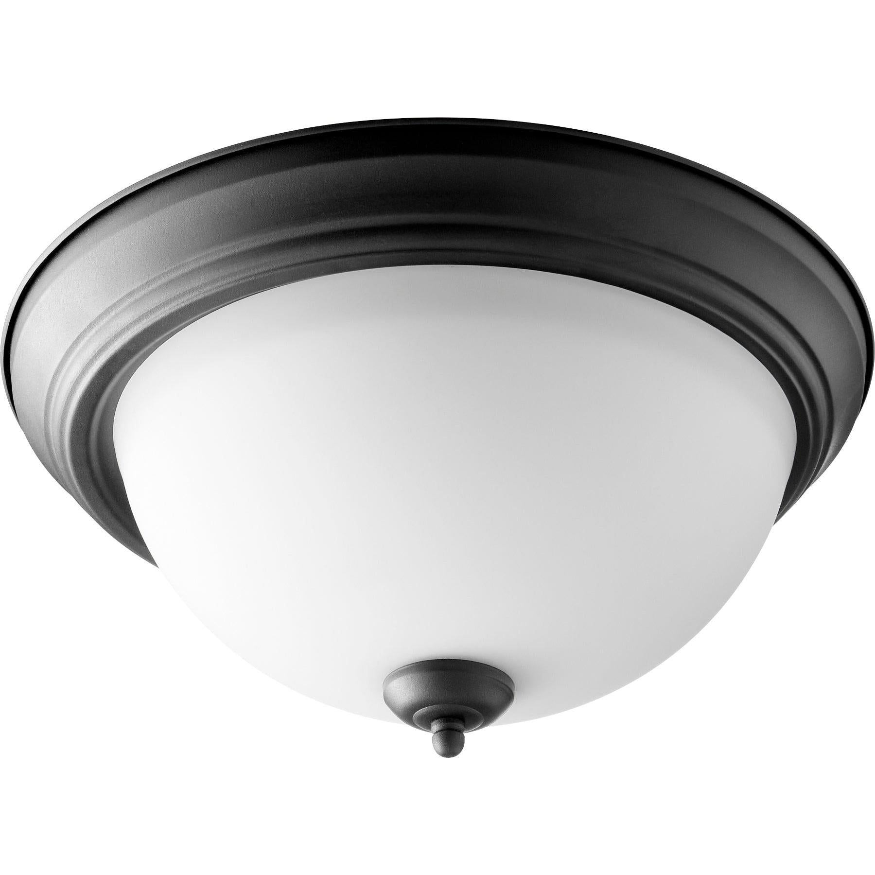 Quorum 3063-15-69 Ceiling Mount - Textured Black W/ Satin Opal