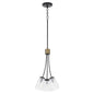 Quorum Arpeggio 3077-3-59 Pendant, UL Damp Rated, Steel, Glass