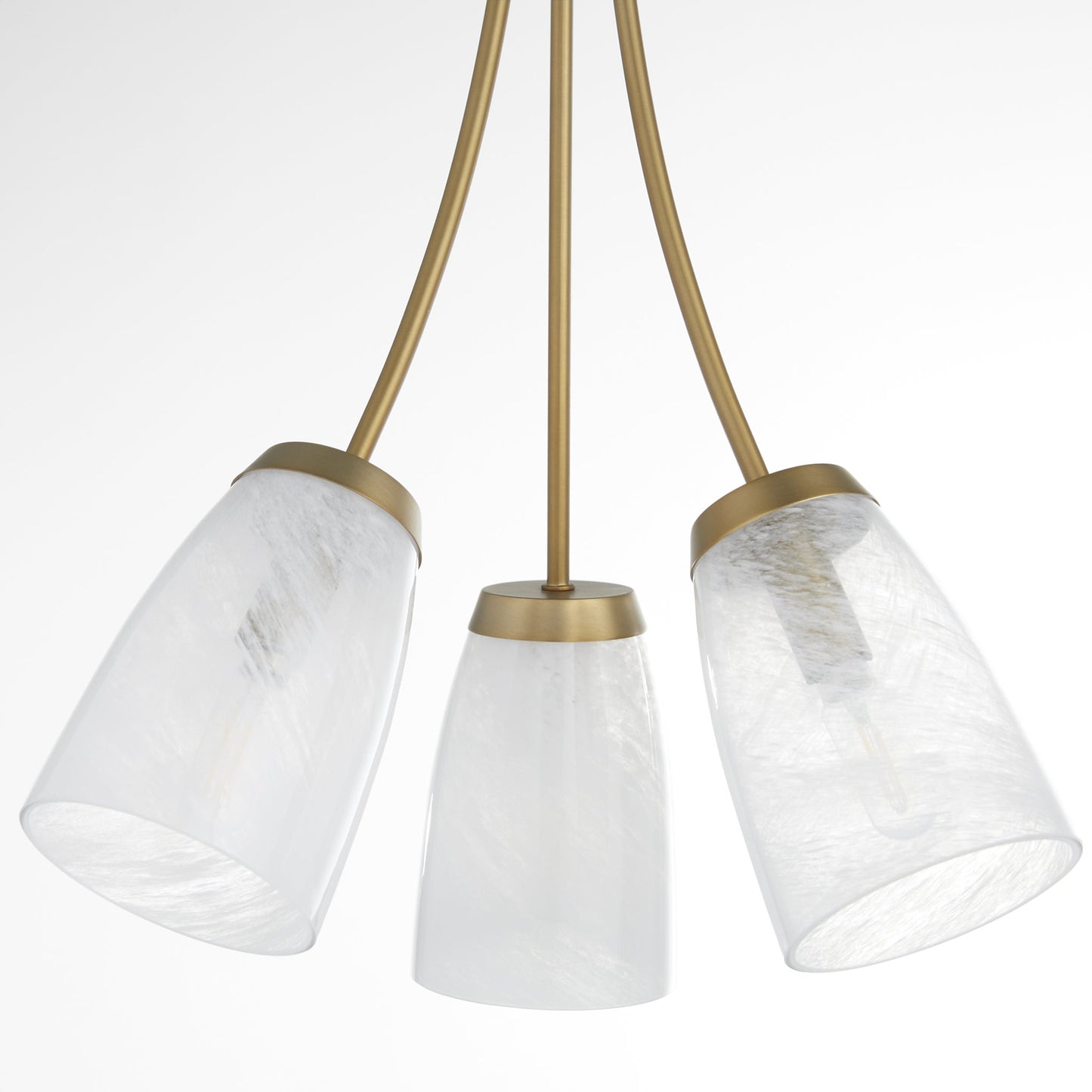 Quorum Arpeggio 3077-3-80 Pendant, UL Damp Rated, Aged Brass