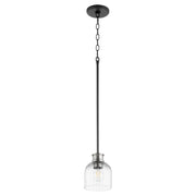 Quorum Monarch 310-6965 Pendant - Textured Black W/ Satin Nickel