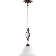 Quorum Spencer 3110-186 Pendant - Oiled Bronze W/ Satin Opal
